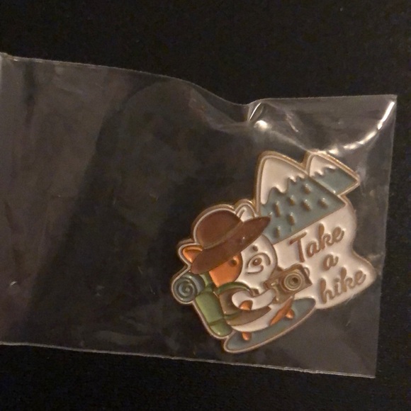 Funny Travel Adventure Corgi Dog “Take A Hike” Metal Enamel Pin Brooch - Picture 3 of 7